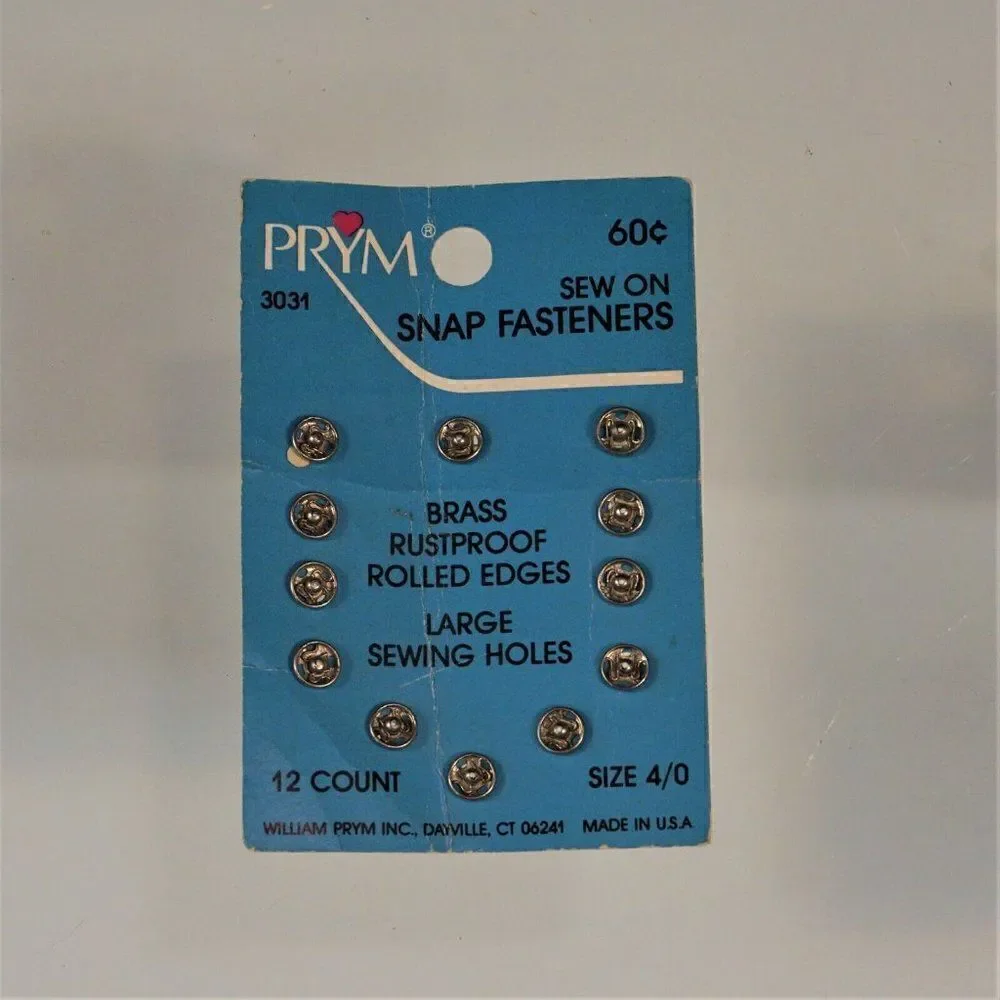 Vintage Lot of Snap Fasteners - Dorcas - Prym - Woolco - Black And Silver Color